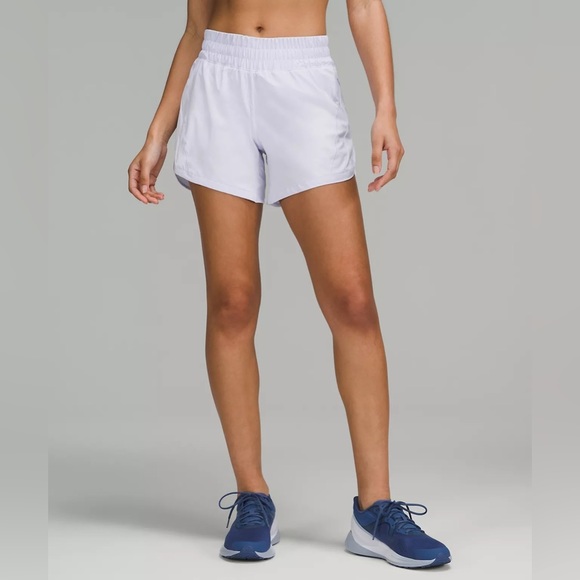 lululemon athletica Pants - Lululemon Track That Mid-Rise Lined Short 5", Pastel Blue, Size 2